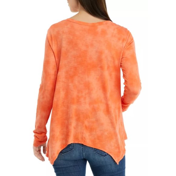 new Wonderly Plus Size Long Sleeve Scoop Neck Shark Bite T-Shirt Sz 1X C… - Picture 4 of 6